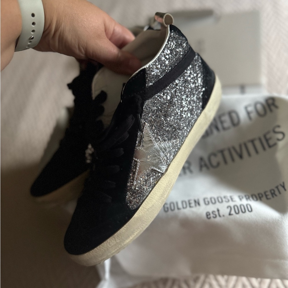 Golden Goose Black and silver Mid Star sneakers - Picture 12 of 15